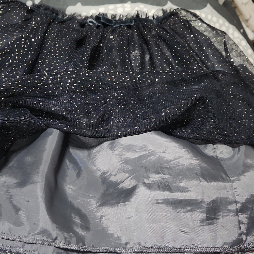 Zara Girls sparkling black grey skirt - Picture 8 of 8